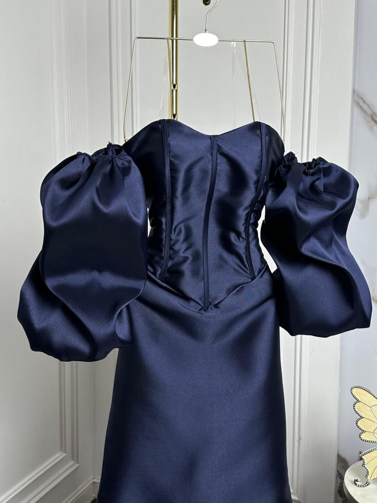 فستان سهرة ميكادو ضخم لون كحلي