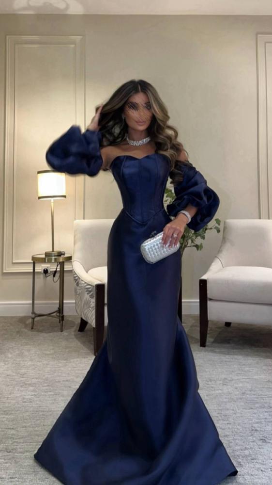 فستان سهرة ميكادو ضخم لون كحلي