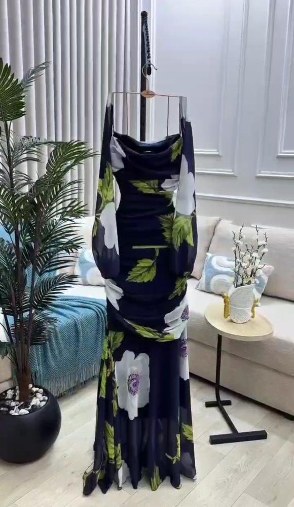 فستان مشجر  - فساتين لؤلؤتي