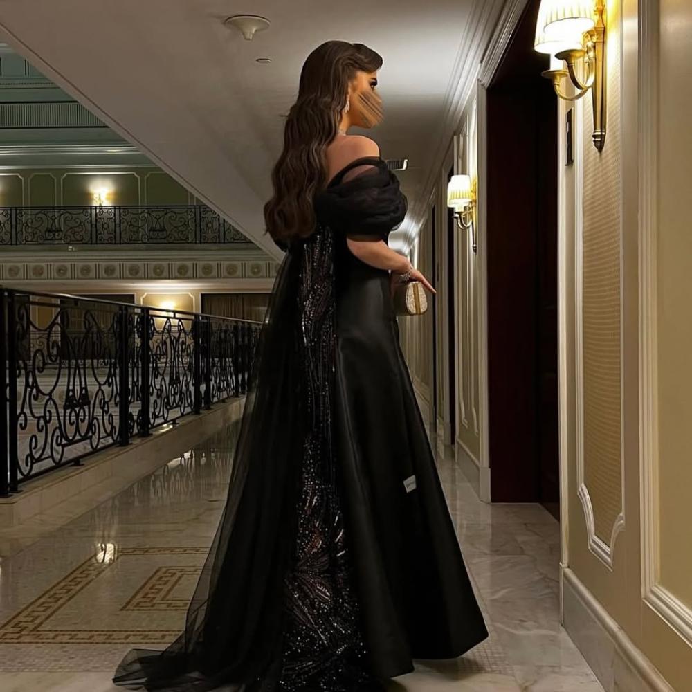 فستان سهرة أسود أنيق