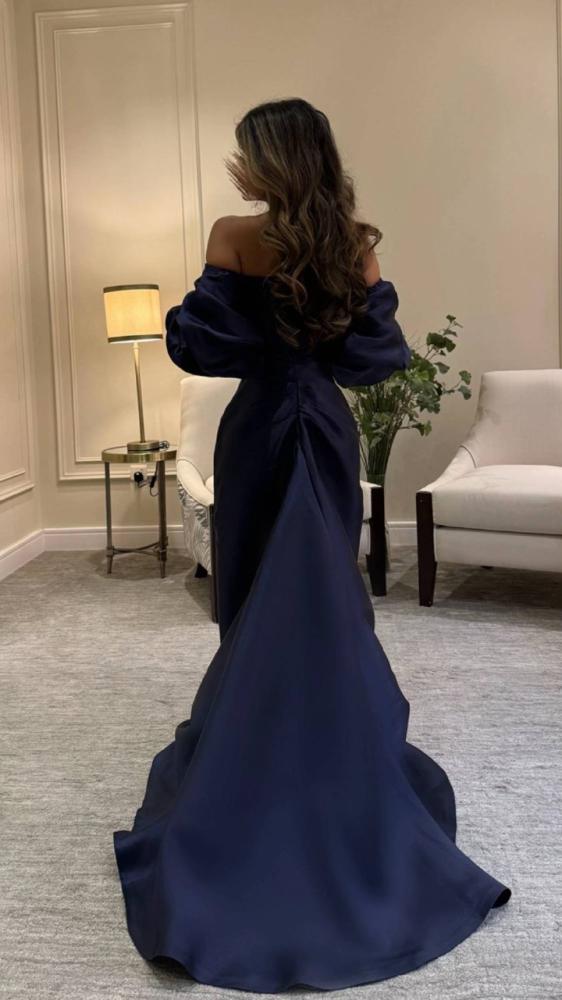 فستان سهرة ميكادو ضخم لون كحلي