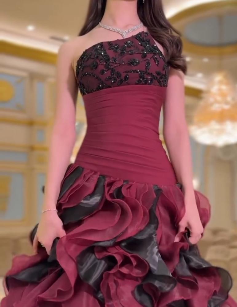 فستان سهرة متدرج فخم