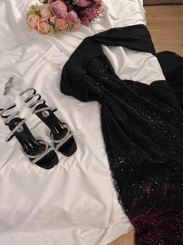 فستان سهرة لونين أنيقين