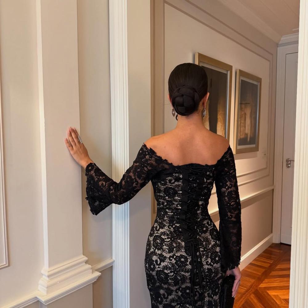 فستان سهرة دانتيل فخم