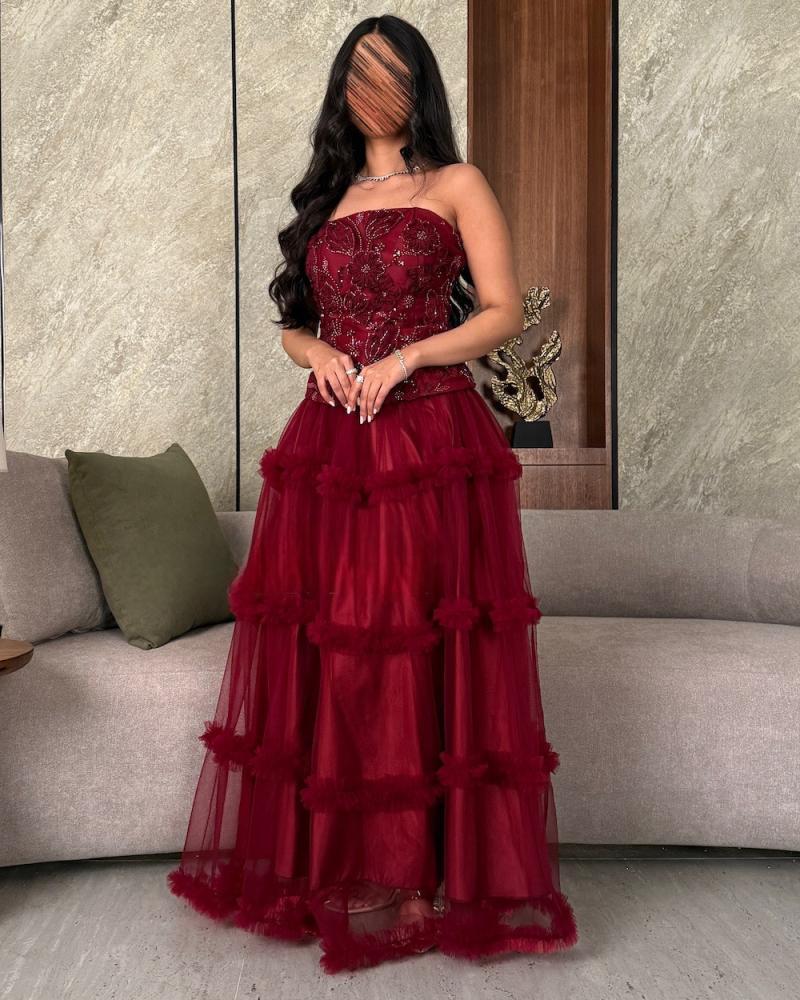 فستان سهرة تل فخم