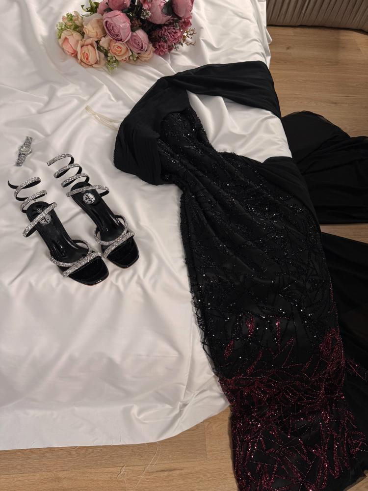 فستان سهرة لونين أنيقين