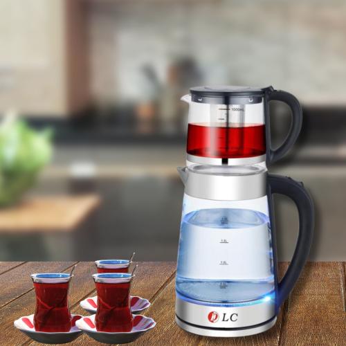 غلاية كهربائية 2 في 1 مع ابريق - 1500 واط - 1+2 لت...