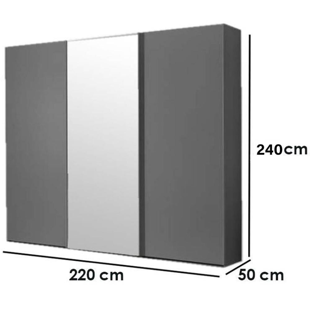 غرفة نوم 5 قطع رمادي