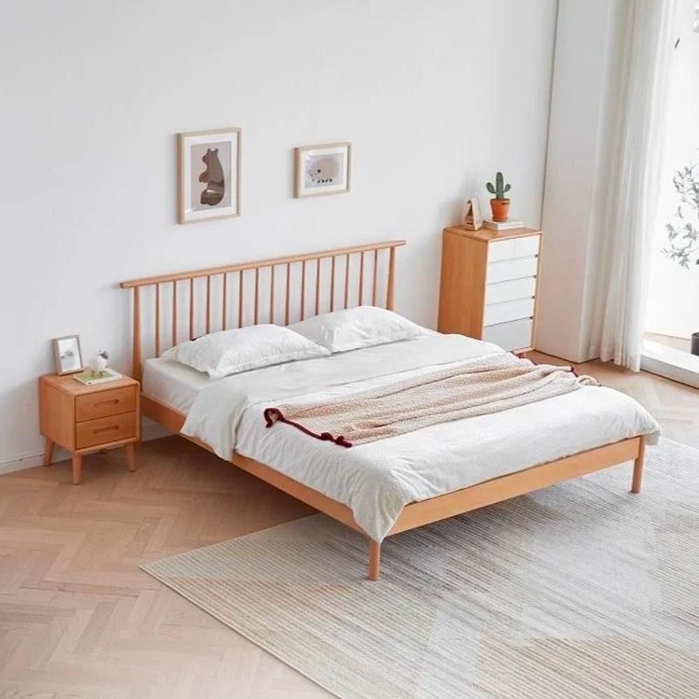 سرير بتصميم خشبي مميز من متجر بيتي السعودية