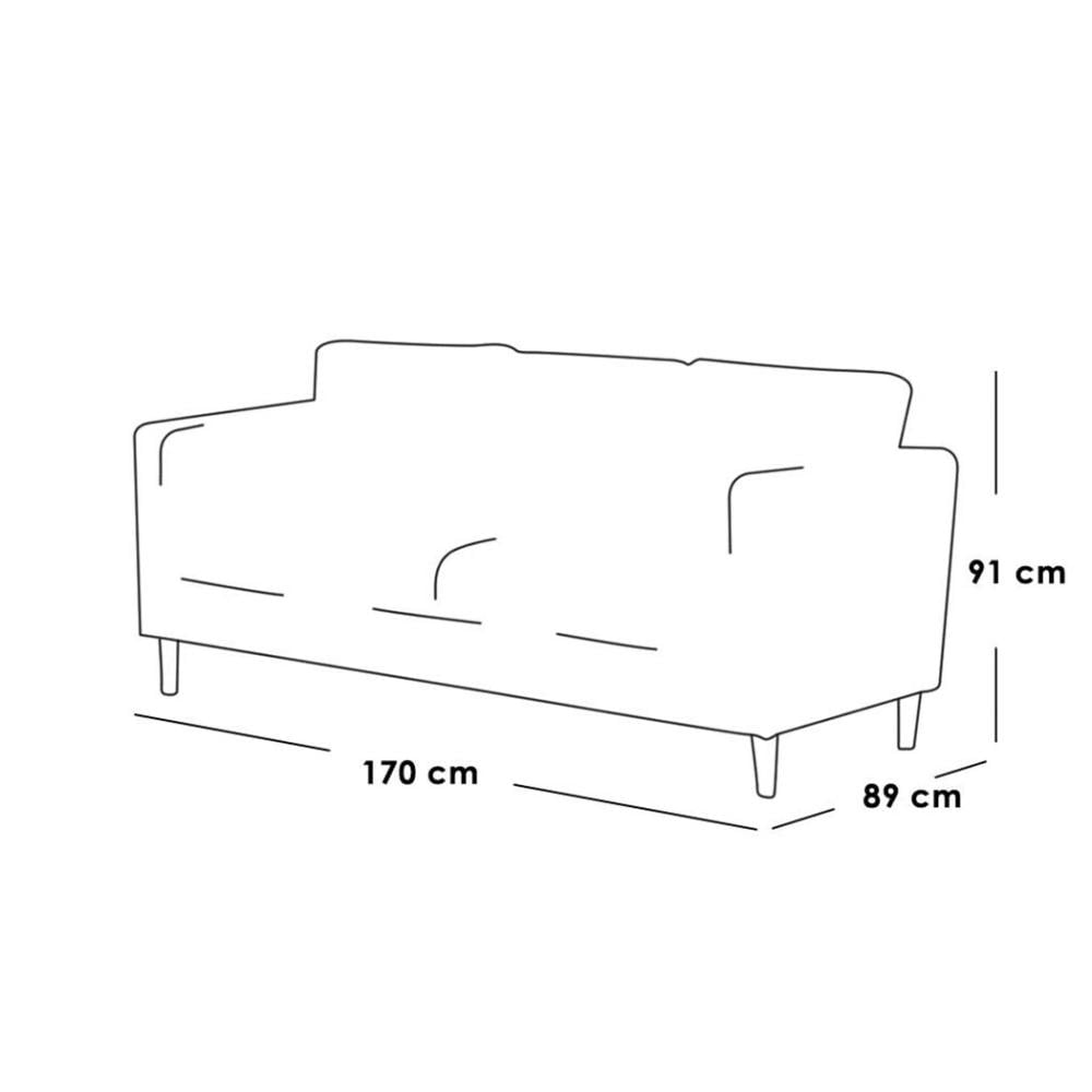 كنبة مقعدين رمادي