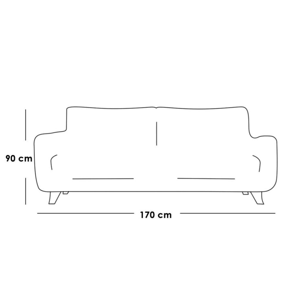 كنبة مقعدين رمادي