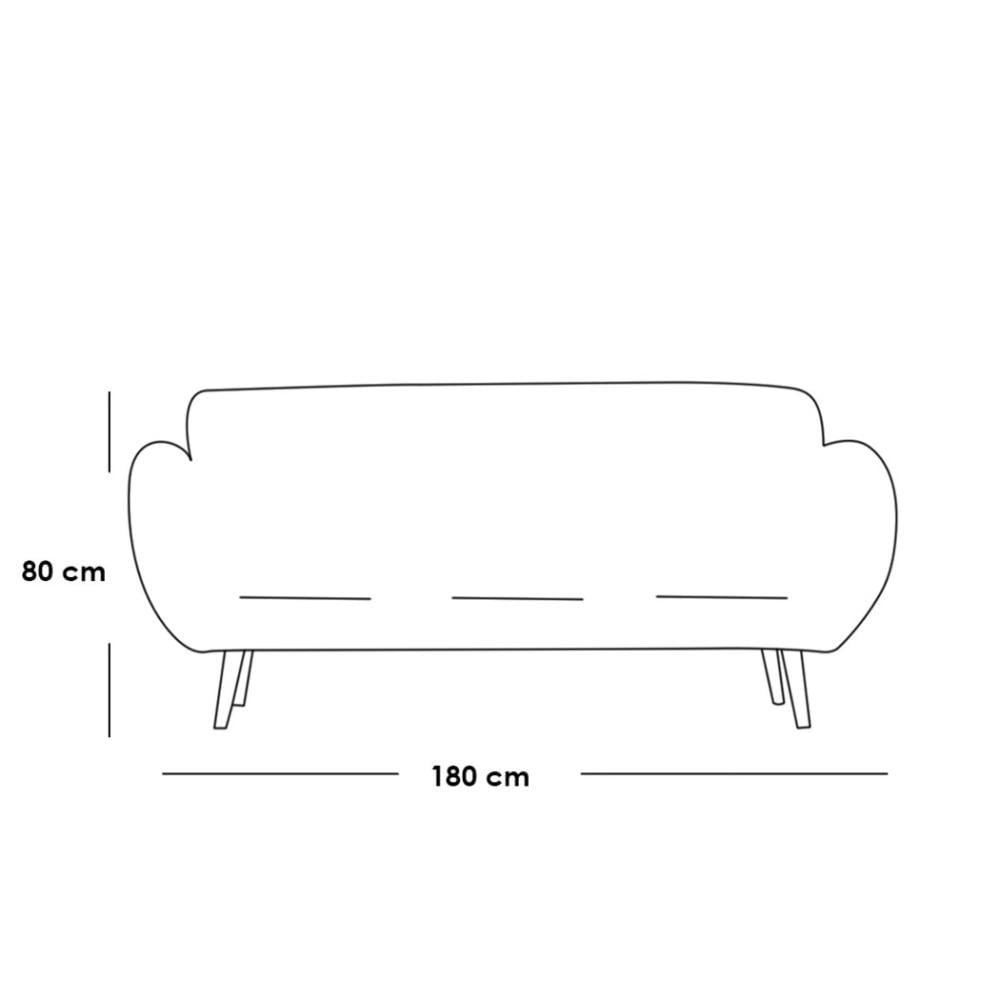كنبة بثلاثة مقاعد بيج