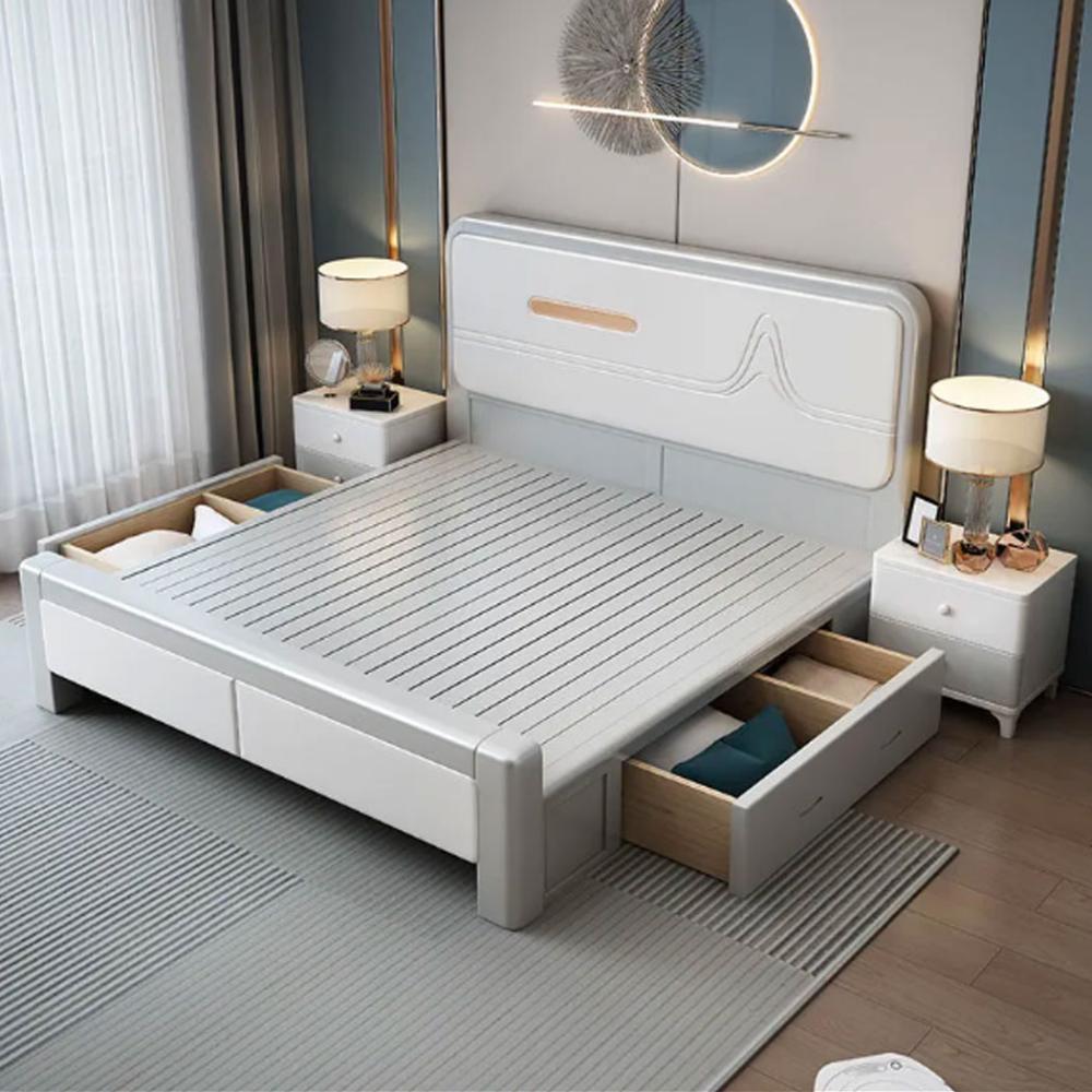 سرير بتصميم مودرن مع ادراج