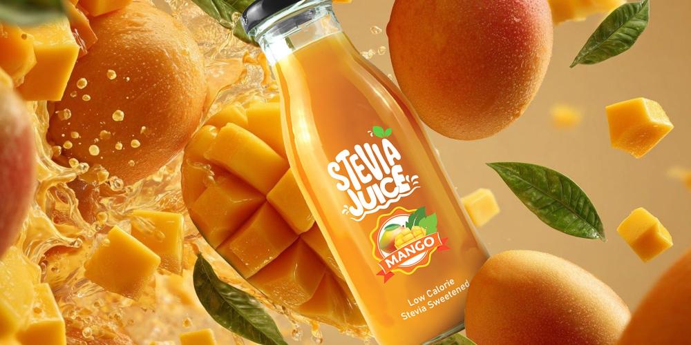 عصير مانجو بدون سكر بطعم طبيعي منعش ولذيذ