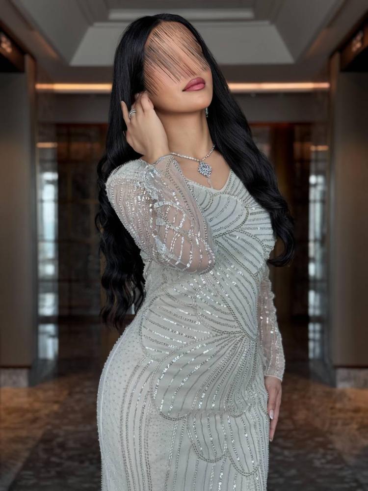 فستان سهرة ماسك بلمعة