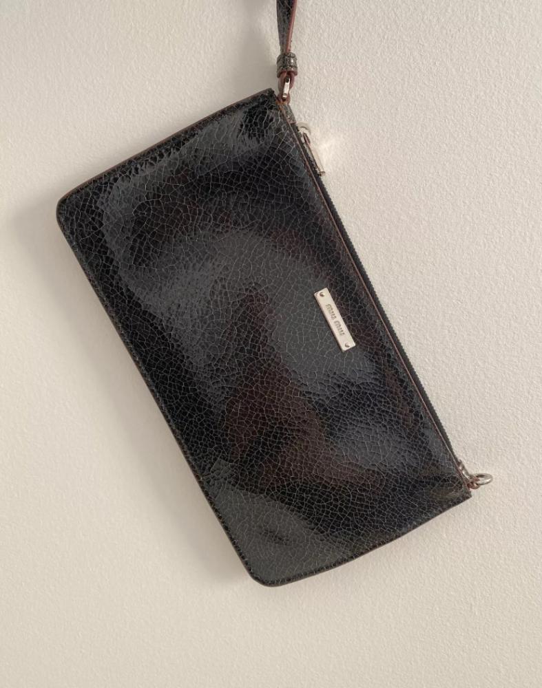 MIU MIU Reversible Tote Crackle Leather