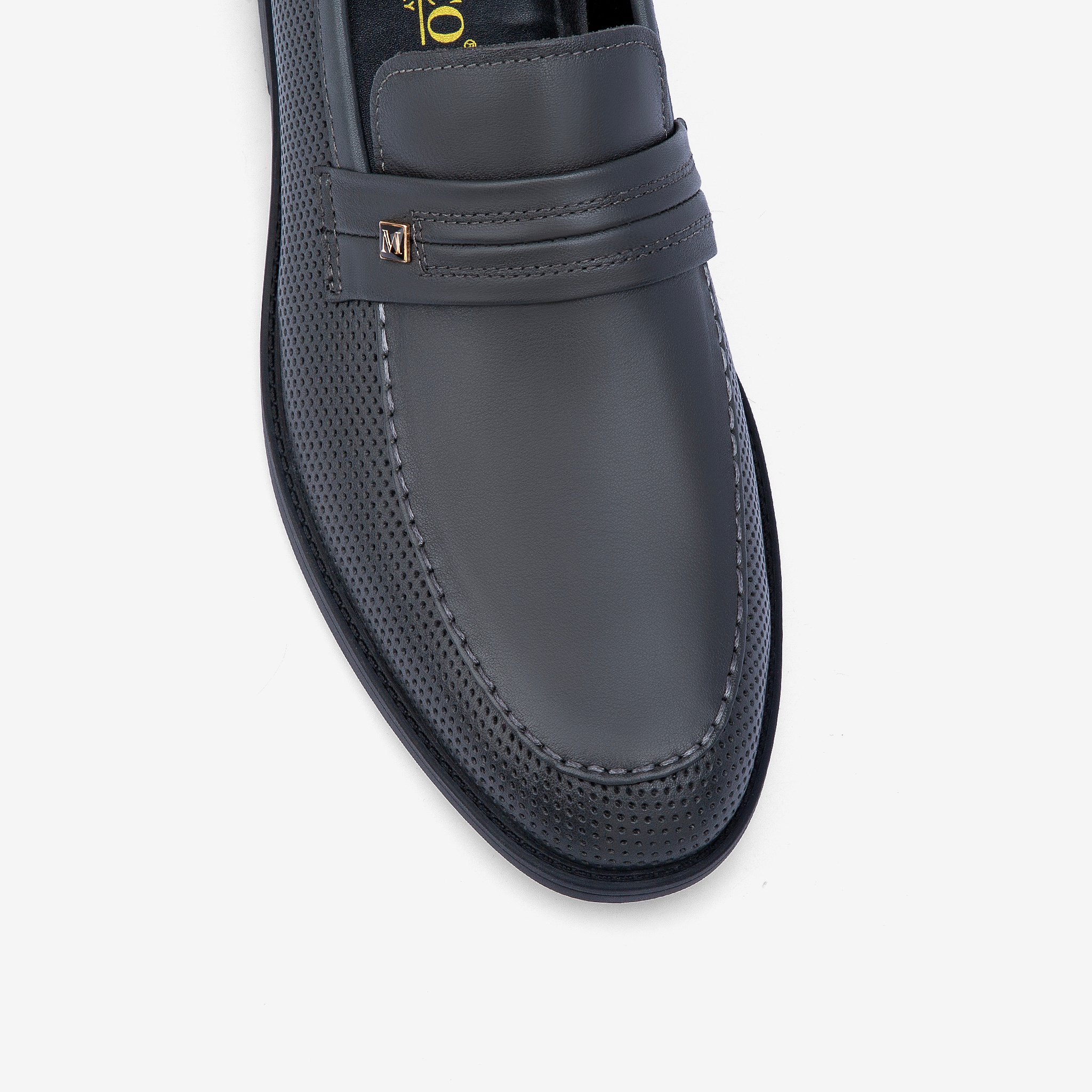 حذاء ماركو رسمي إيطالي رجالي - رمادي غامق