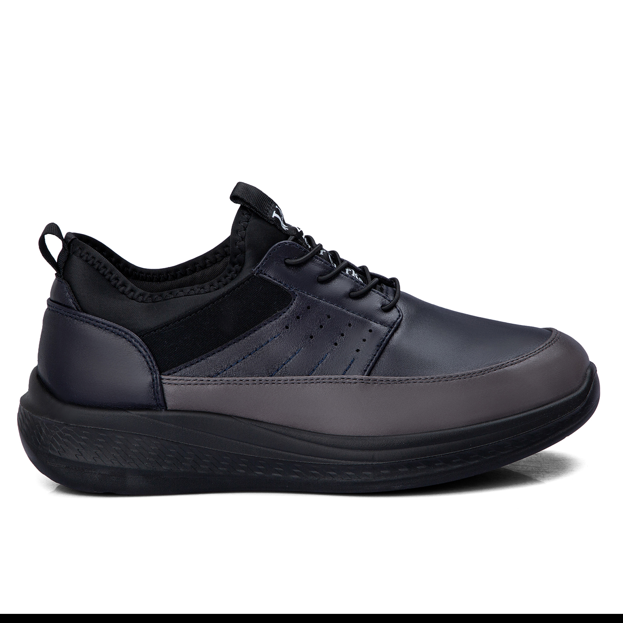 حذاء كاجوال طبي جلد اسود ورمادي طبيعي من فيكتور كلارك