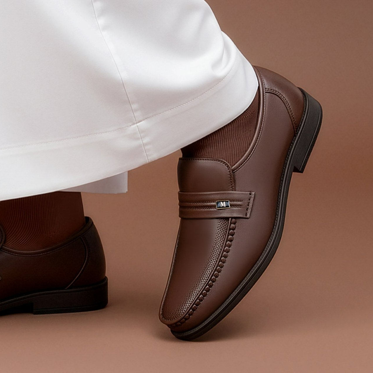 حذاء ماركو رسمي إيطالي رجالي - فورمال بني