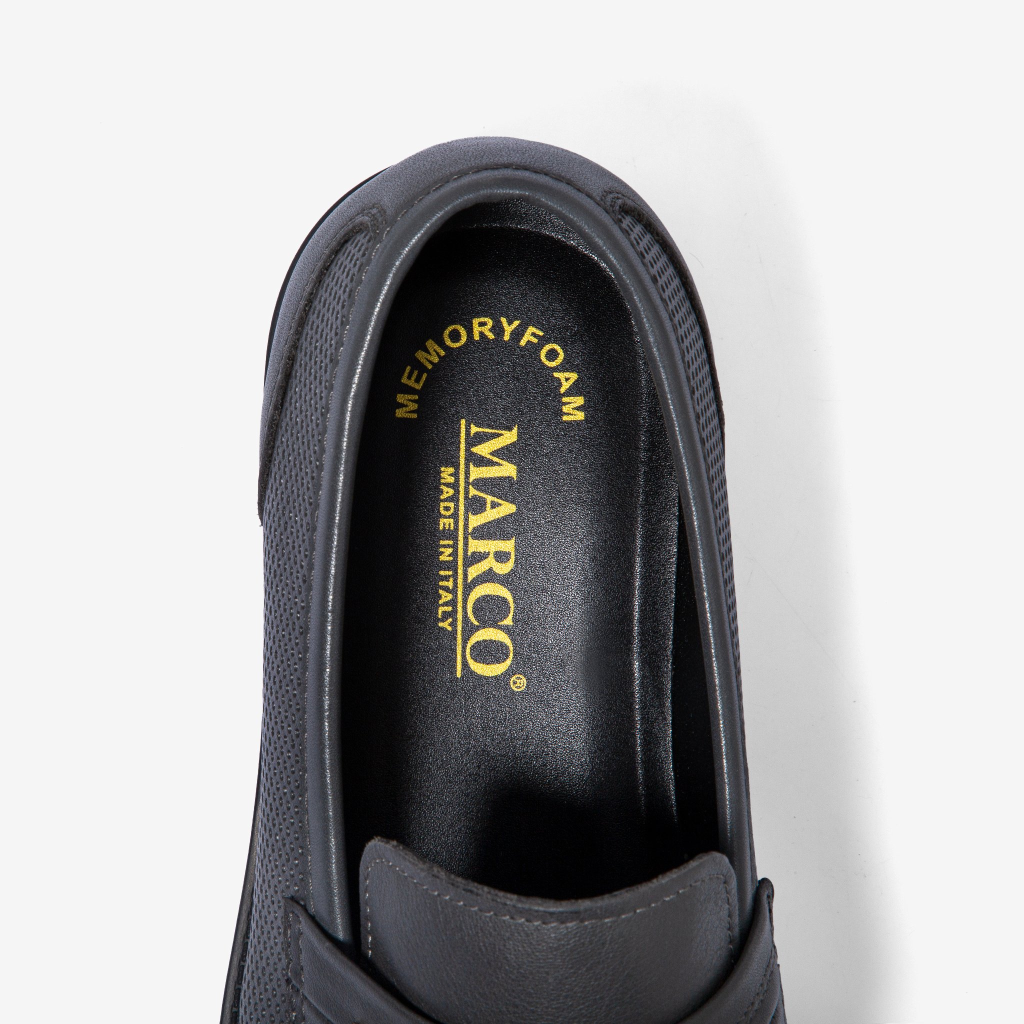 حذاء ماركو رسمي إيطالي رجالي - رمادي غامق