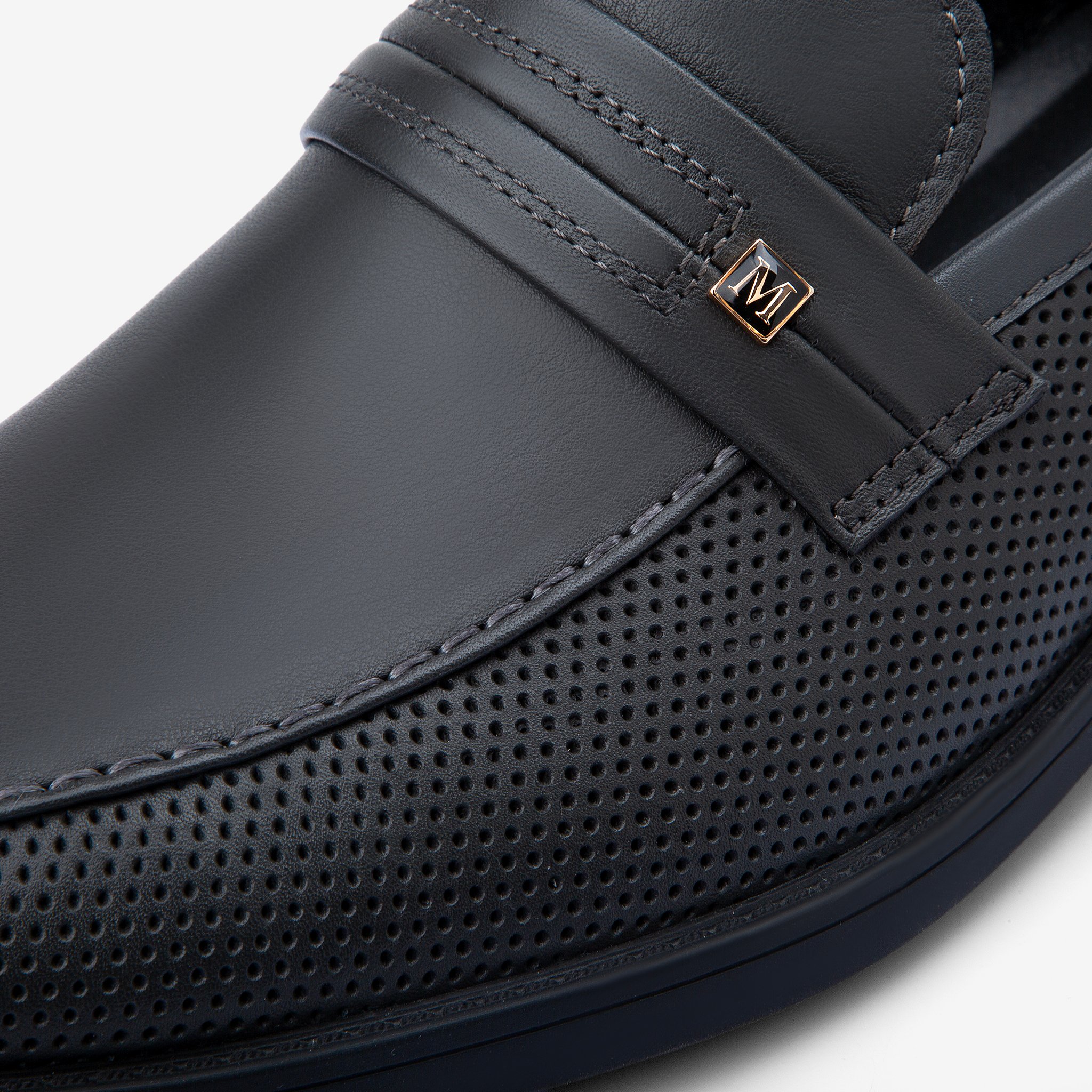 حذاء ماركو رسمي إيطالي رجالي - رمادي غامق