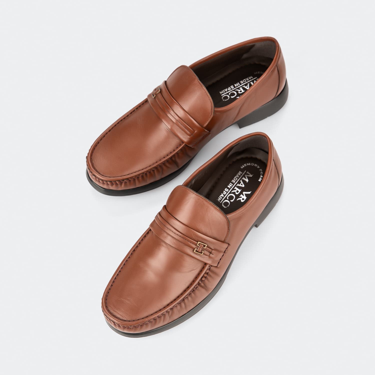 حذاء رسمي جلد بني فاتح من (ماركو) الاسبانية