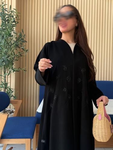 عباية فخمة ب شك أسود #275