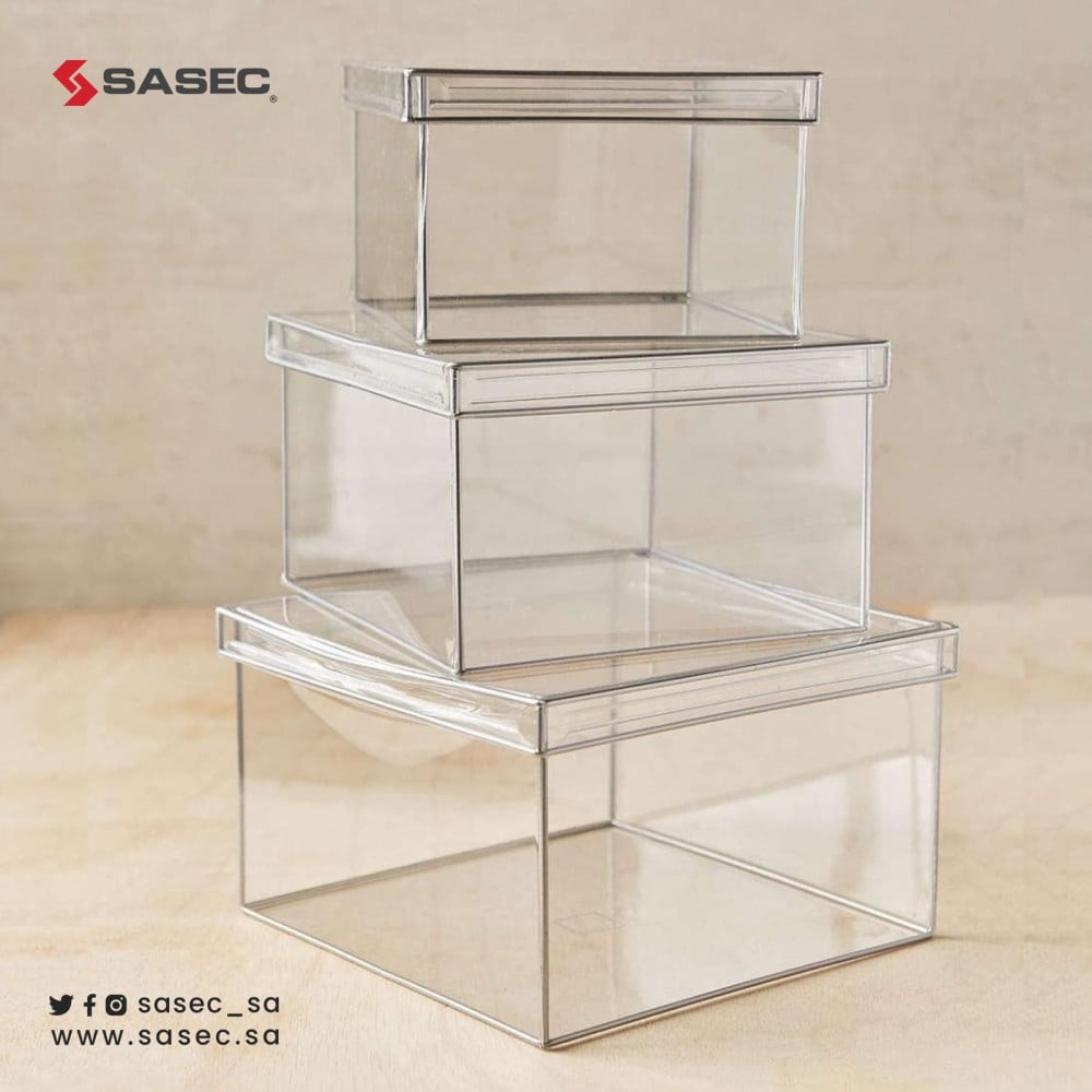 صندوق اكليرك بغطاء سماكة 6mm المقاس حسب الاختيار بالداخل