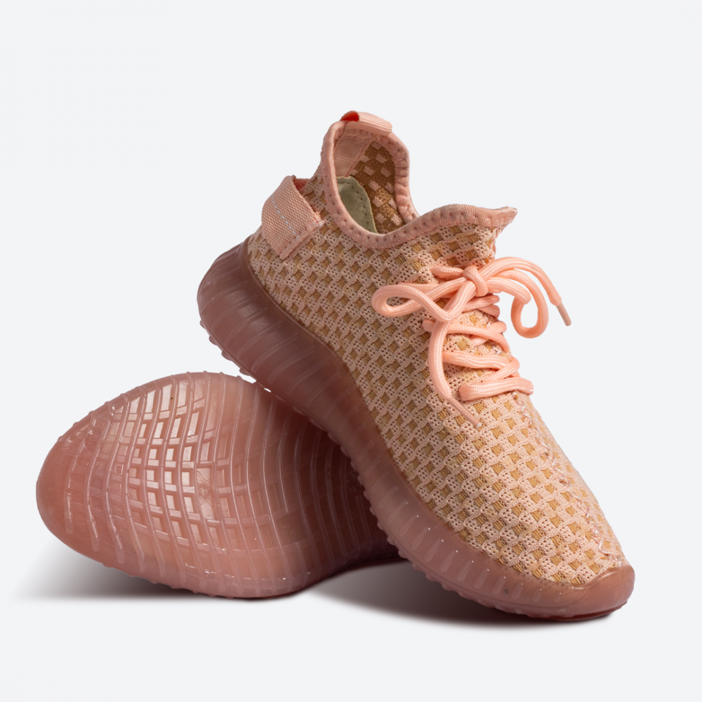 حذاء قماش نسائي بينك منقط