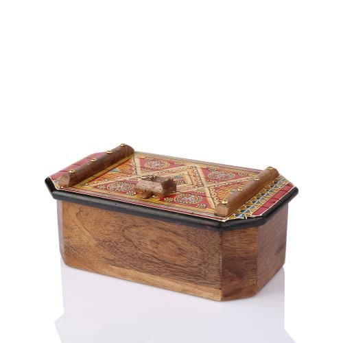 صندوق بخور خشبي مضلع