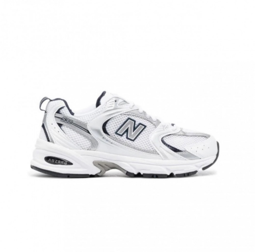New Balance 530 White Silver Navy  Skor sneakers, Outfit idéer, Kläder