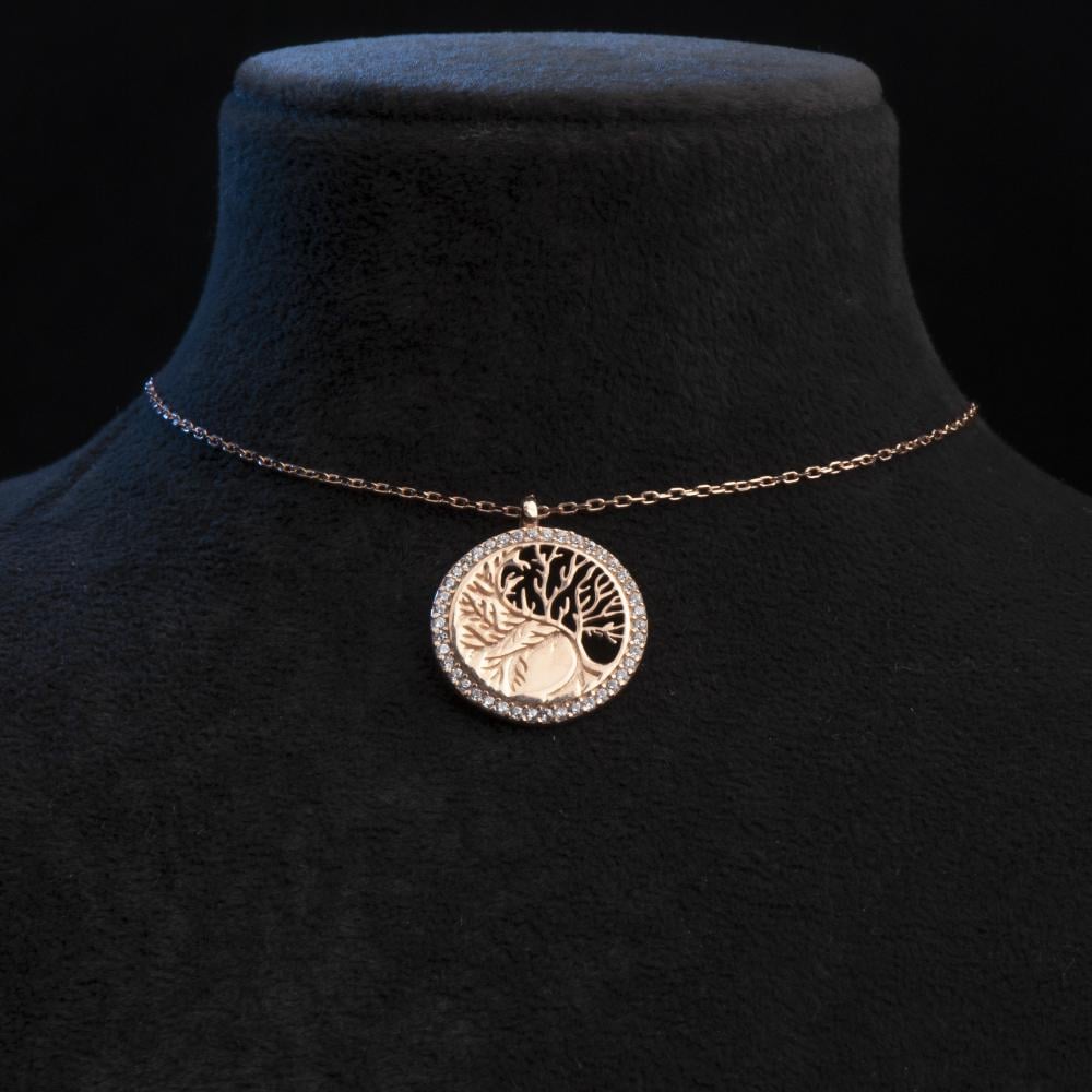 سلسلة فضة نسائية بتصميم الشجرة المعمرة من فيرونا
