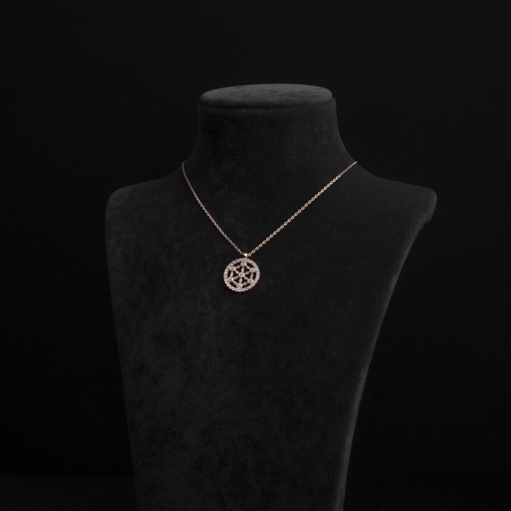 سلسال دائري فضة عيار 925 جولدن روز