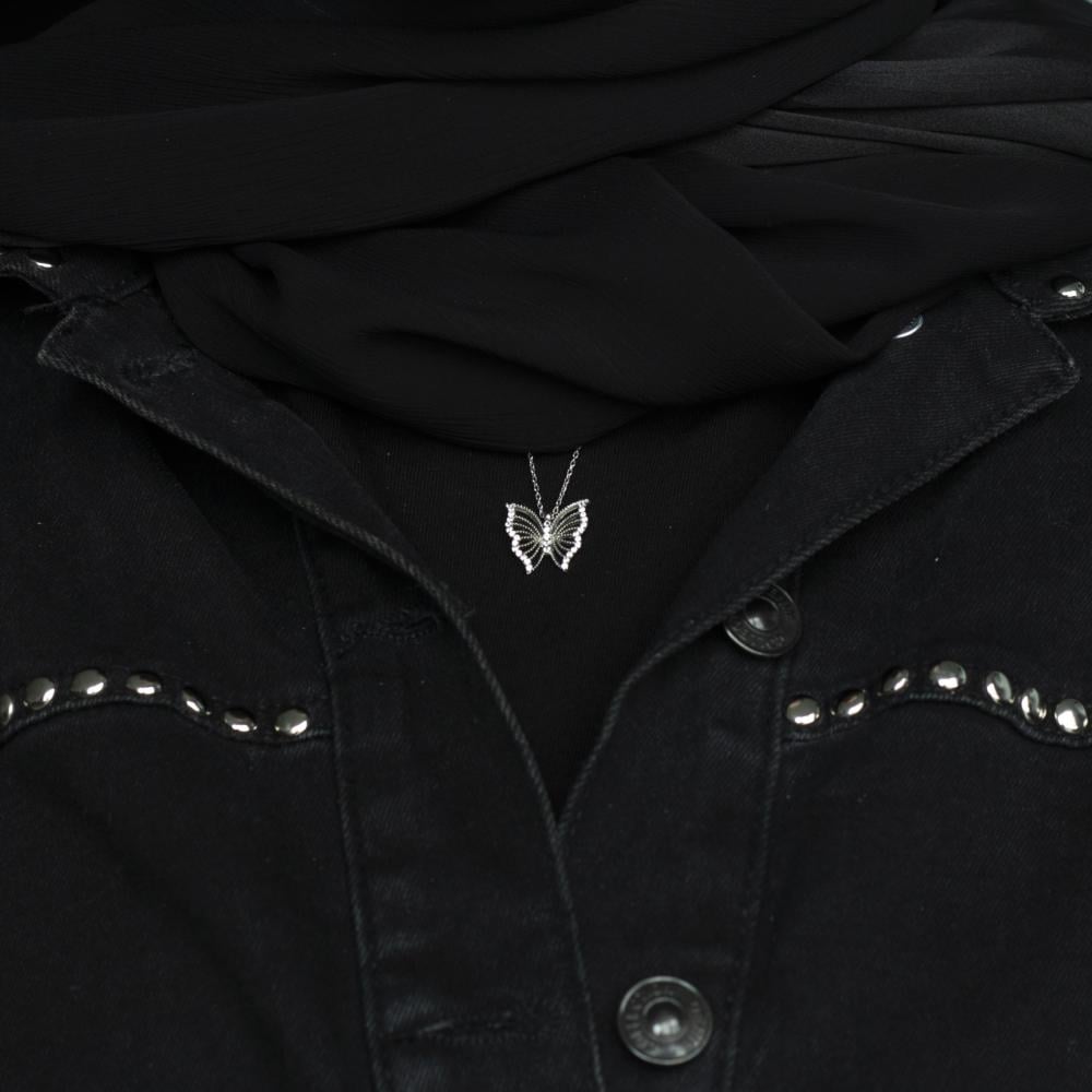 سلسال على شكل فراشة فضة عيار 925