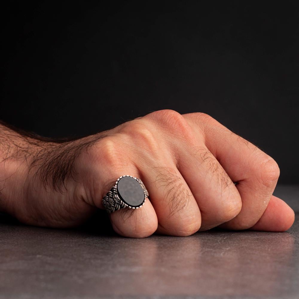 STRONG MILON（BLACK ONYX）サイズ:16号　OURS リング MILON (BLACK ONYX) – STRONG