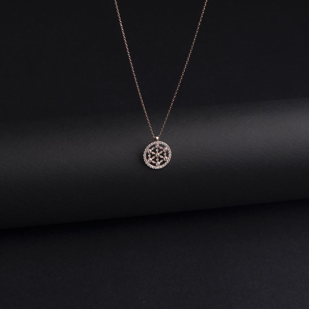 سلسال دائري فضة عيار 925 جولدن روز