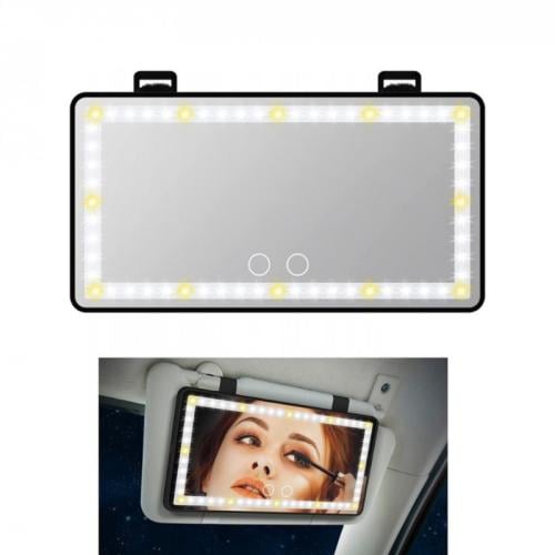 مرايا داخلية للسيارة مع اضاءات ليد تعمل بالشحن