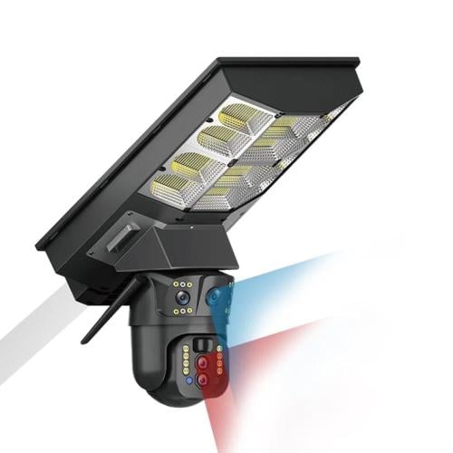 كاميرا مراقبة على الطاقة الشمسية مع كشاف