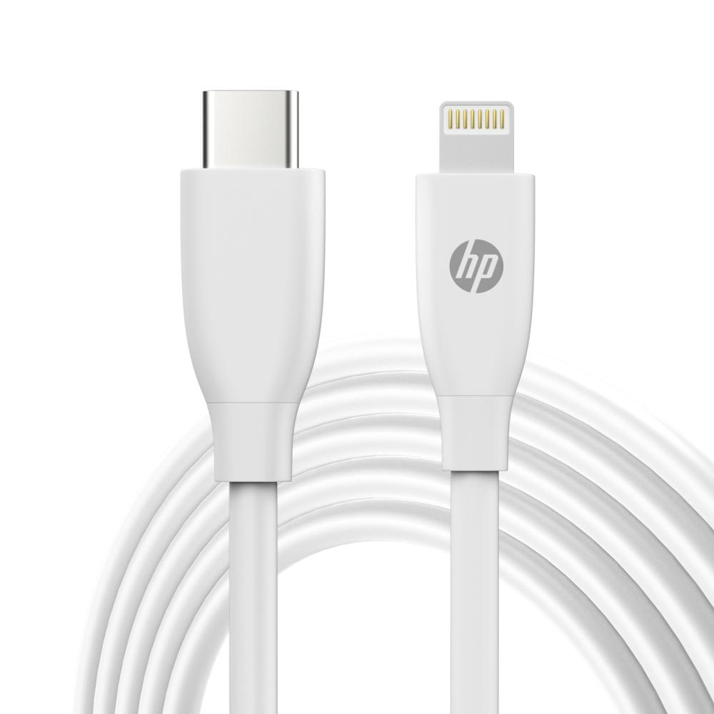 سلك شحن hp نوع C لايتنج USB أبيض 1 متر
