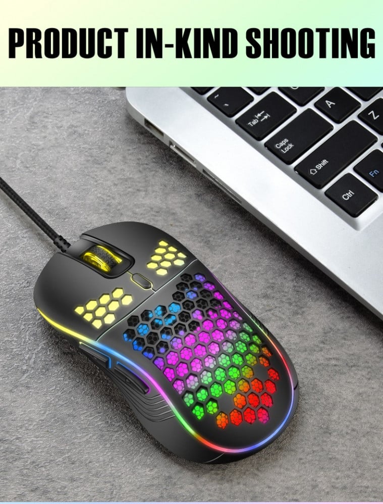 DATAZONE Gaming Mouse, RGB Mouse with USB Port, Hollow Honeycomb Design,  Fits the Palm of the hand, Pink - DZ-DZOM-G - Online gaming equipment store  in Saudi Arabia
