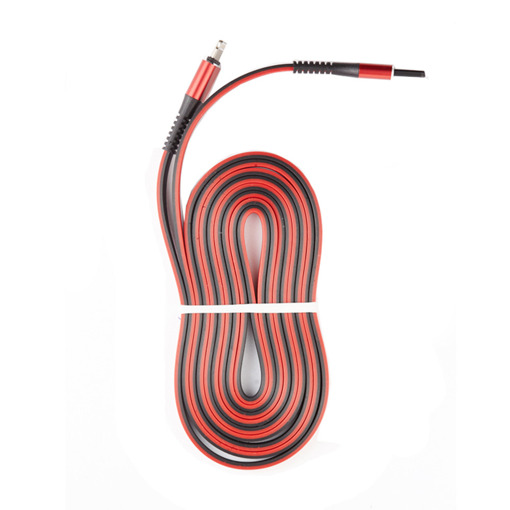 كيبل DZ-IP2MF  شحن USB من داتازون خاص IOS مزدوج الجوانب, طول 2 متر.  لون احمر