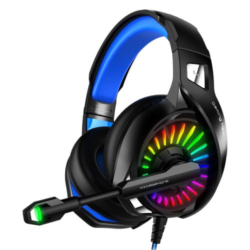 Stereo Octopus الالكترونية والالعاب LED Black Light متجر بيع PC SA-912 Headsets gamers. Plus Wired Blue for Blue- - with في الكمبيوتر مستلزمات & متخصص SADES Over-Ear والاجهزة Gaming