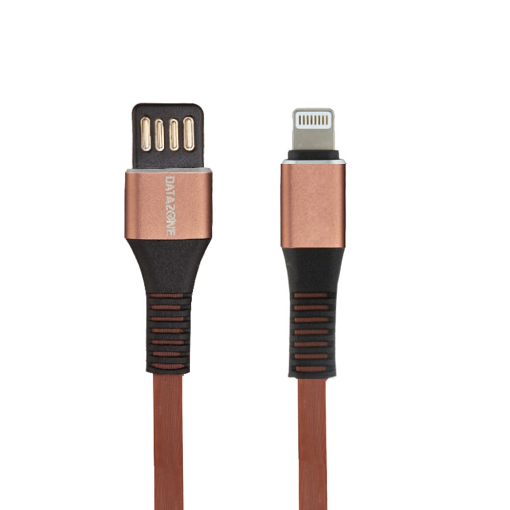 كيبل DZ-IP2MF  شحن USB من داتازون خاص IOS مزدوج الجوانب, طول 2 متر.  لون بني