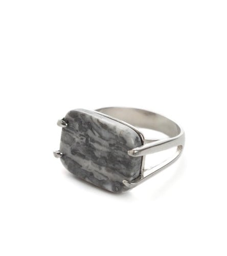 Square silver Ring