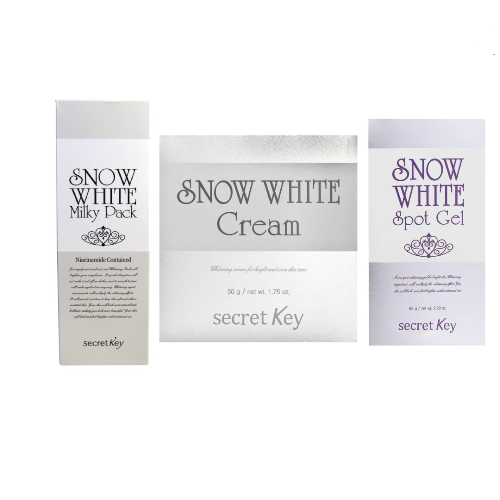 اكتشف مجموعة "سنو وايت" للعناية بالبشرة: إطلالة ناعمة ومشرقة مع 3 منتجات رائعة