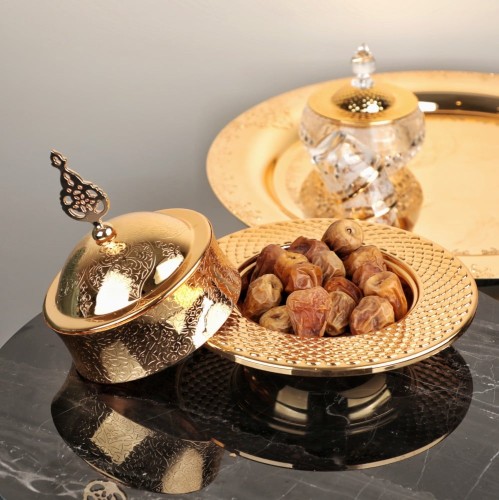 تمرية القلعة لون ذهبي لامع , صغير