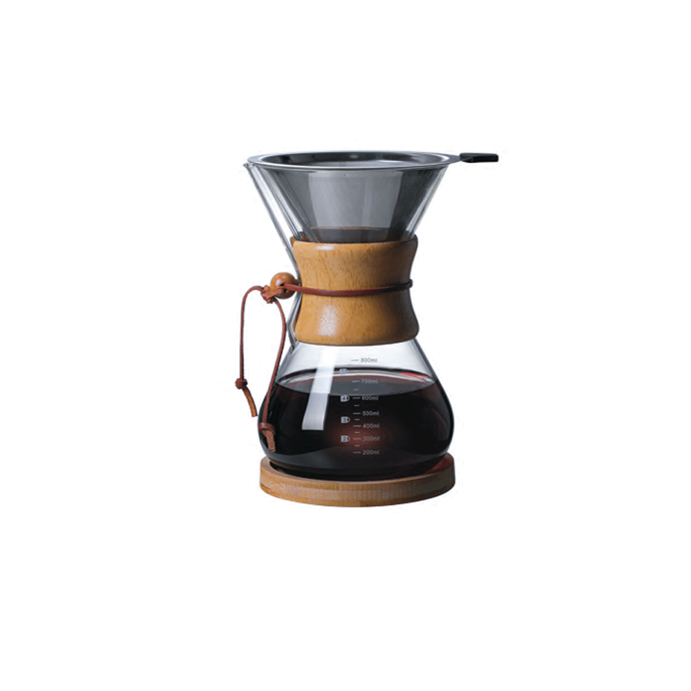 Chemex Jar With Wooden Handle Ribbon 