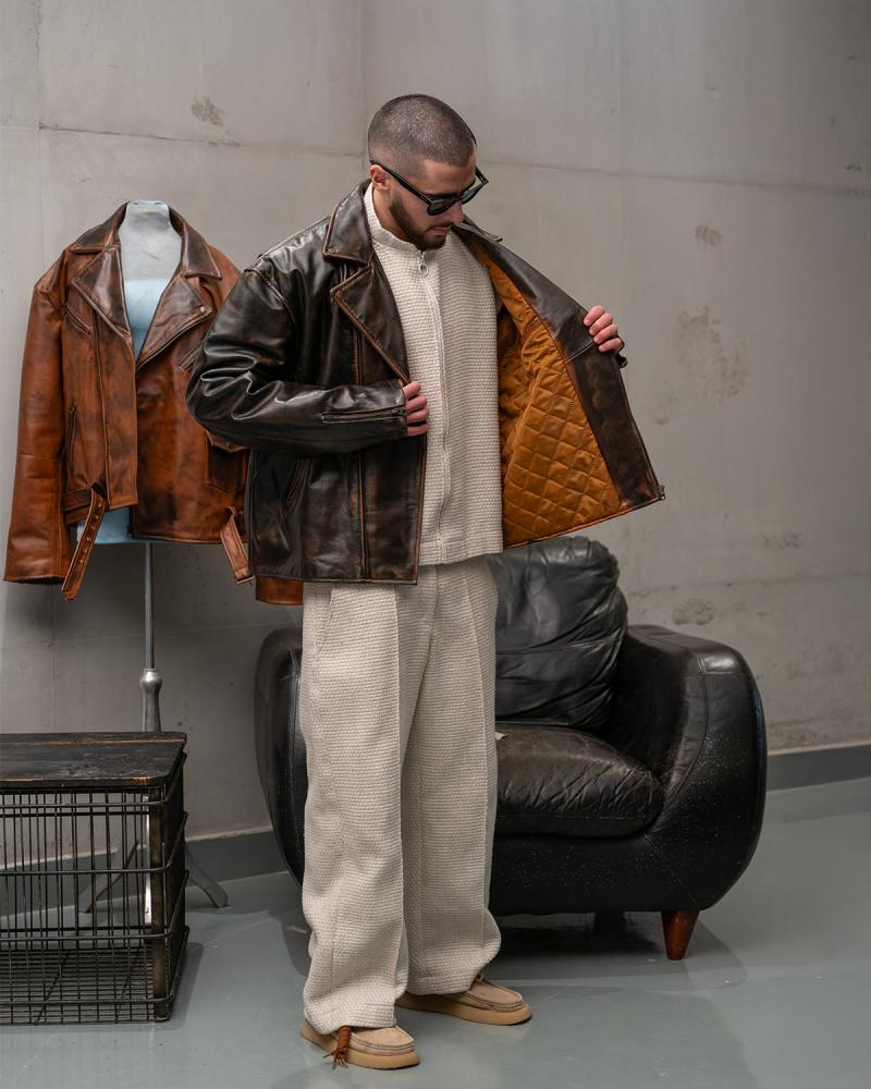 Dark Brown Genuine Leather jacket - Your unique destination for