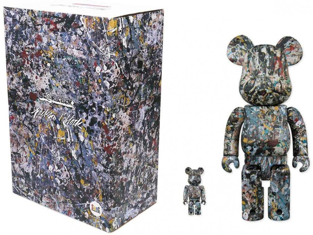 Bearbrick Jackson Pollock Studio 100% & 400% Set