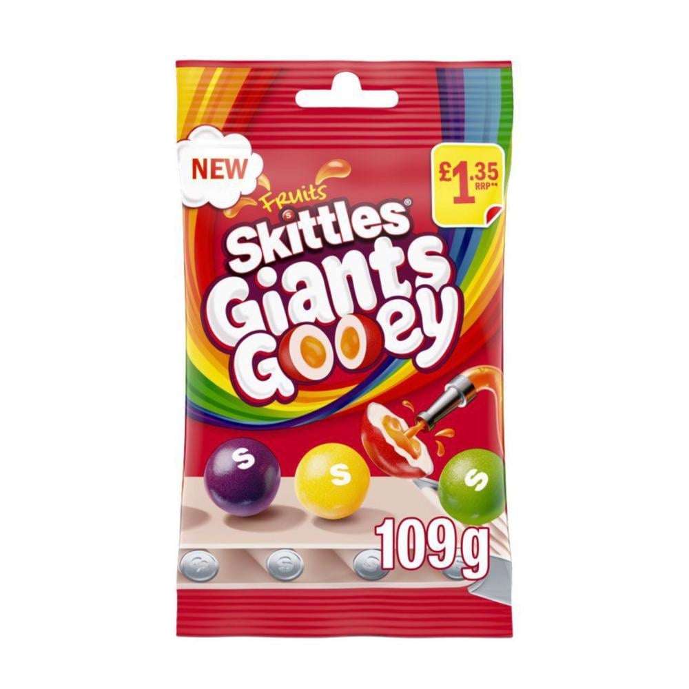 سكتيلز حلوى بنكهة الفواكة  - Skittles Giants Gooey